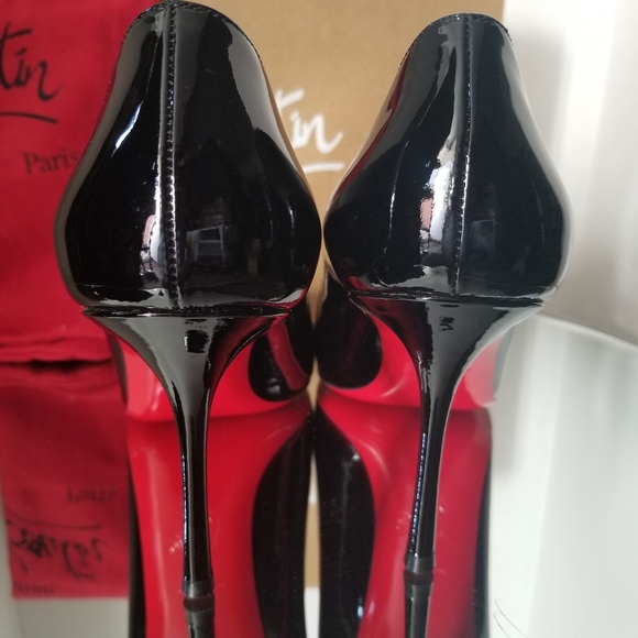 Christian Louboutin Black Patent Leather Heels 42 - Picture 5 of 8